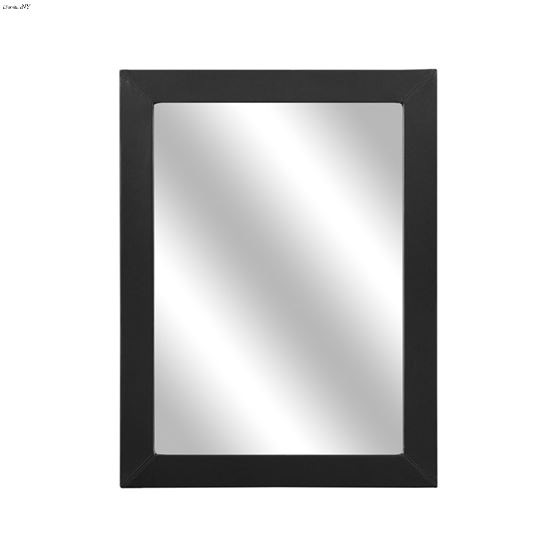 Lorenzi Black Upholstered Rectangle Mirror 2220-6 by Homelegance