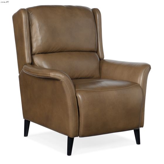 Deacon Rogue Walnut Leather Power Recliner with Power Headrest RC109-PH-089 By Hooker Furniture