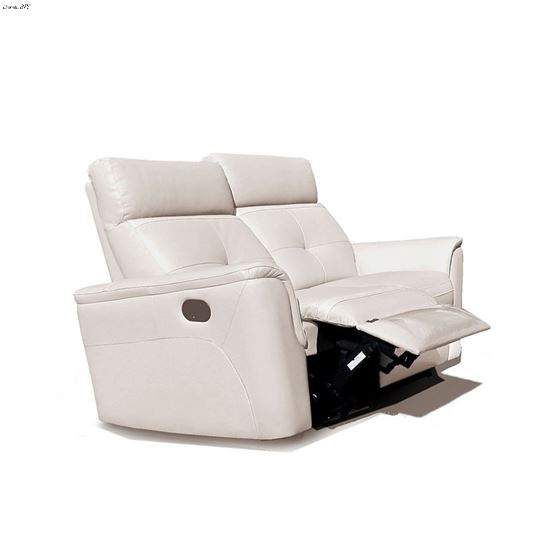 Modern 8501 White Italian Leather Love Seat-3