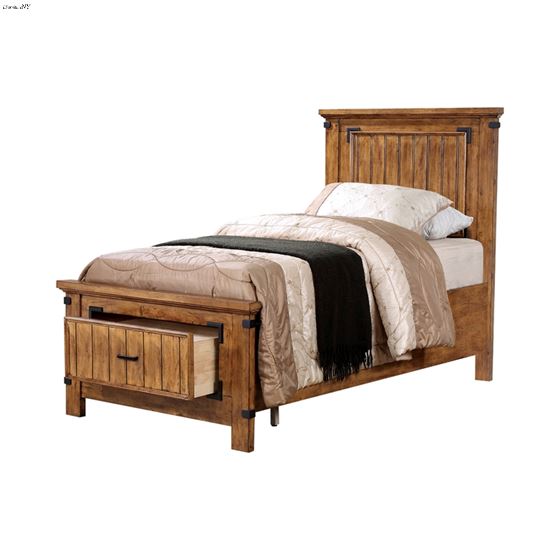 Brenner Rustic Honey Twin Storage Panel Bed 205260T By Coaster