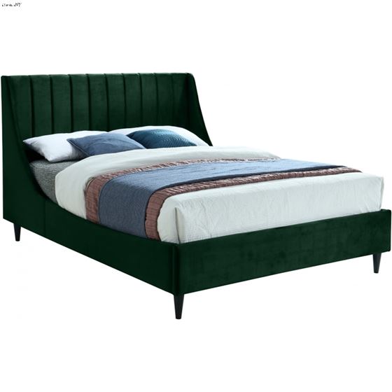 Eva Green Velvet Upholstered Bed By Meridian Furniture