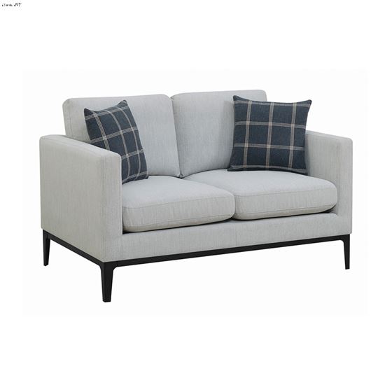 Apperson Light Grey Fabric Loveseat 508682 by Coaster