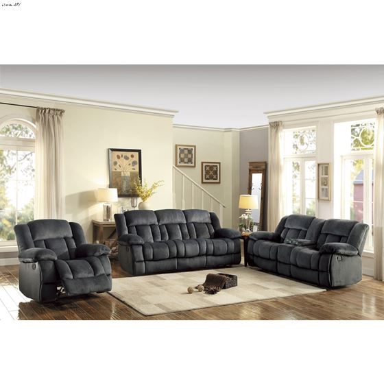 Laurelton Charcoal Reclining Chair 9636CC-1 in set
