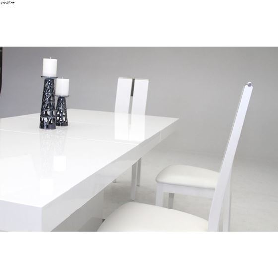 Modrest Zenith Modern White Extendable Dining Table 1