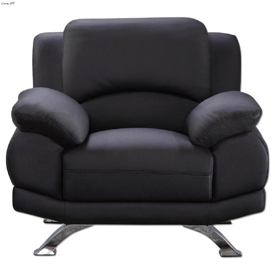 Modern 117 Black Leather Chair By BH Designs