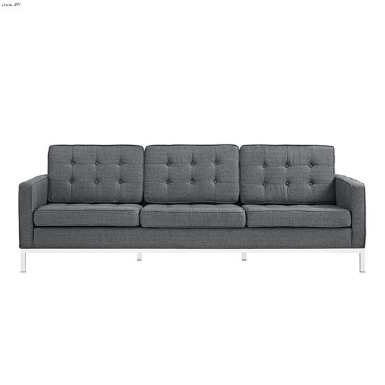 Loft Modern Grey Fabric Tufted Sofa EEI-2052-DOR by Modway