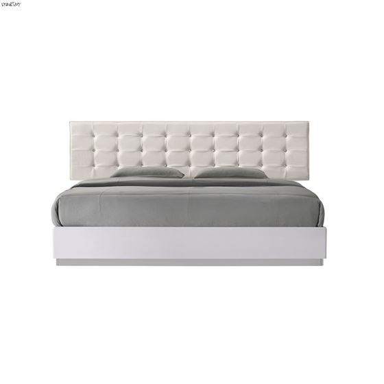 Milan White Modern King Bed