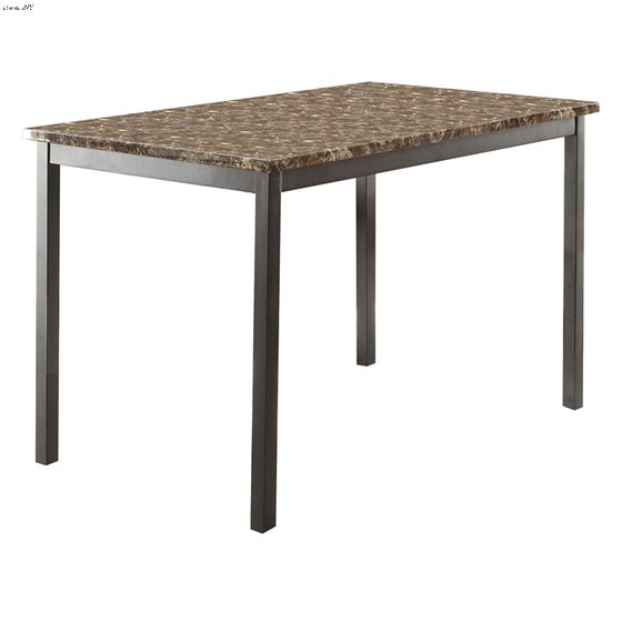 Flannery Faux Marble and Black Dining Table 5038-48 by Homelegance