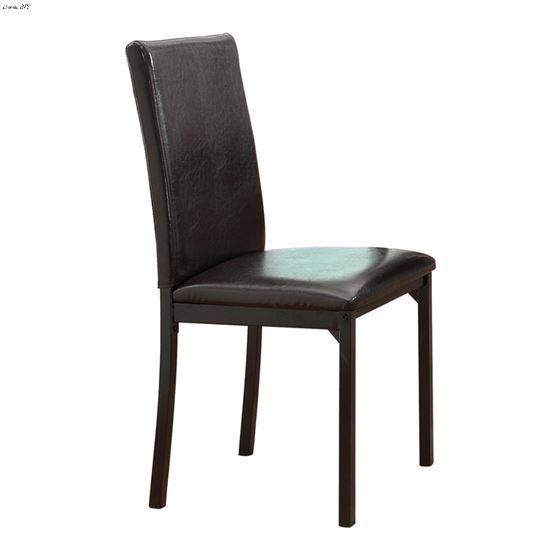 Tempe Brown Vinyl Dining Side Chair 2601S by Homelegance