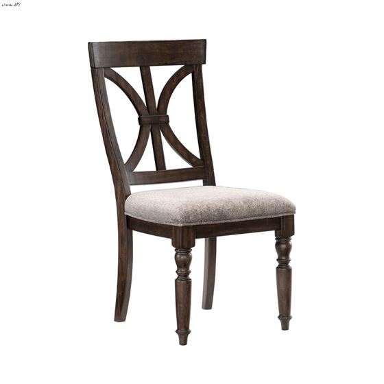 Cardano Driftwood Charcoal X-Back Dining Side Chair 1689S