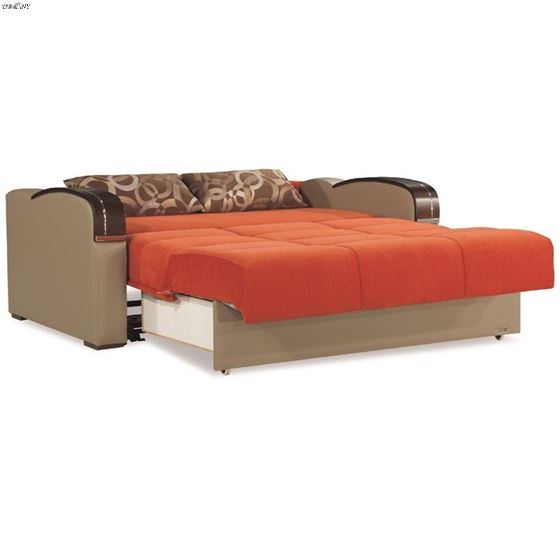 Sleep Plus Orange Loveseat Sleeper-3