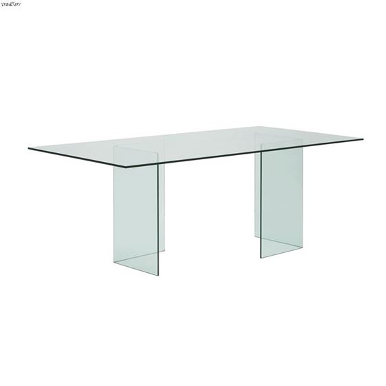 Miami Clear Glass Dining Table 1
