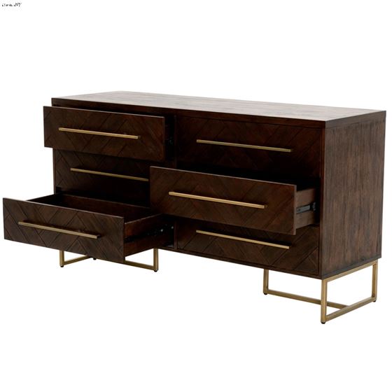 Mosaic 6 Drawer Double Dresser In, Mosaic Double Dresser