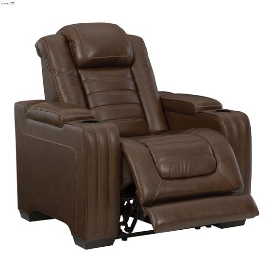 Backtrack Chocolate Leather Power Recliner Chai-3