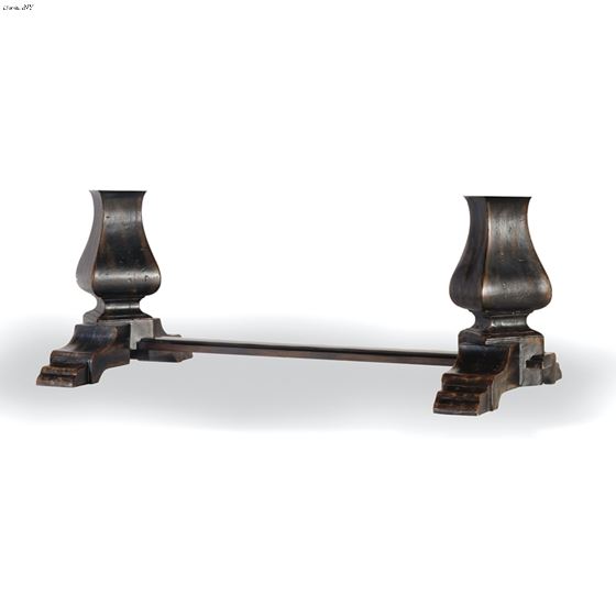 Sanctuary Refectory Dining Table Two Tone Ebony-3