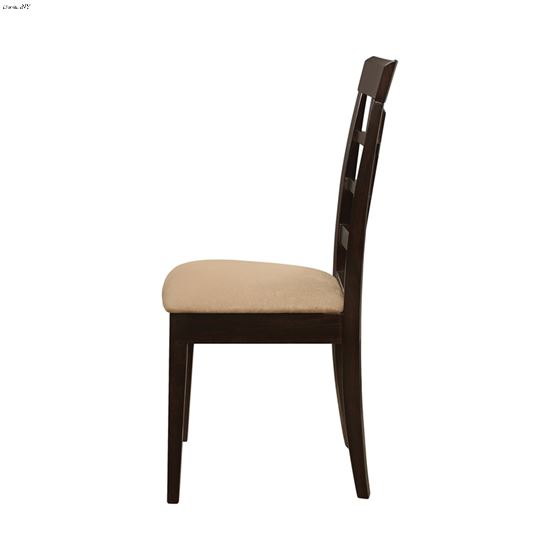 Gabriel Lattice Back Side Chairs Cappuccino And Tan 100772 front