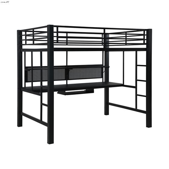 Avalon Full Workstation Loft Bed Black 460023