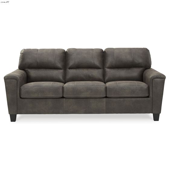 Navi Smoke Faux Leather Queen Sofa Bed 94002-3