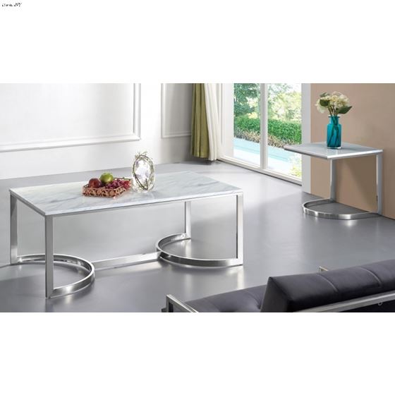 Copley Chrome Stainless Steel Occasional Table Col