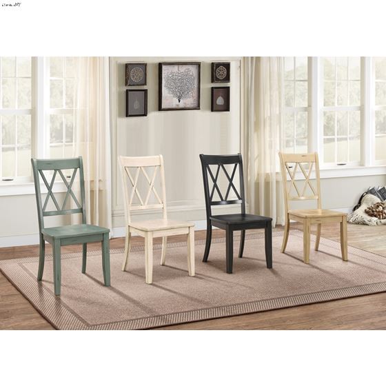 Janina Sand Thru Black X-Back Dining Side Chair 5516BKS options