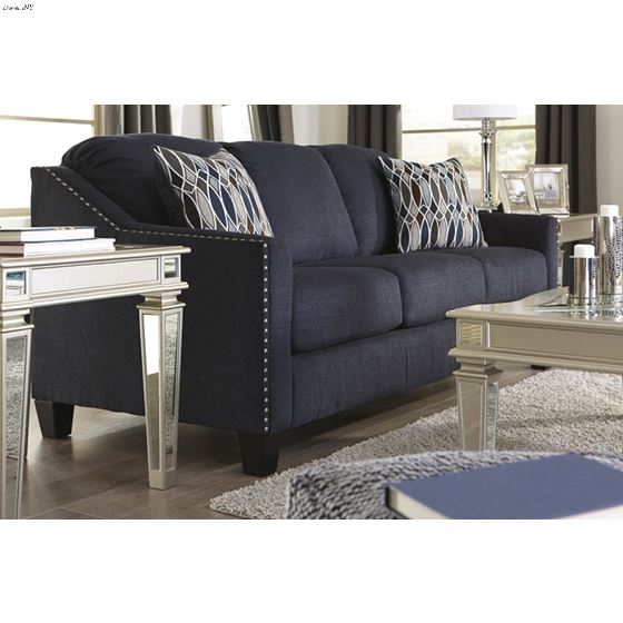 Creeal Heights Ink Blue Fabric Sofa 80202-3