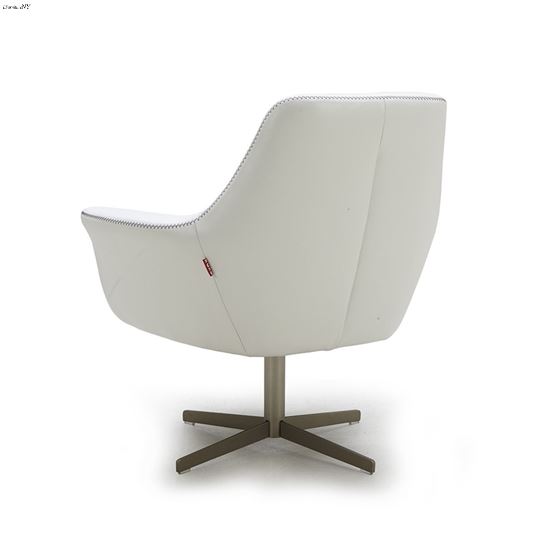 Poli - Modern Leather Swivel Lounge Chair- 3
