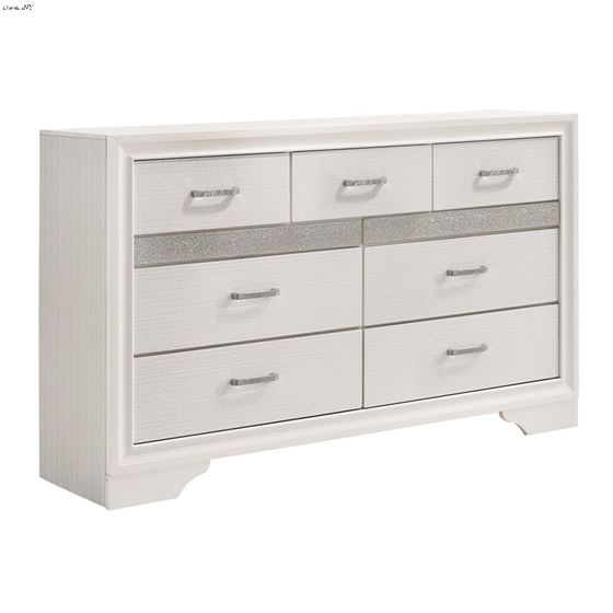 Miranda White 7 Drawer Dresser with Rhinestones 205113 By Coaster