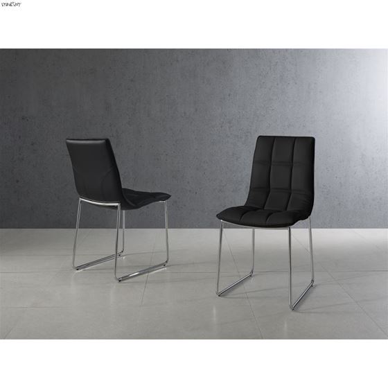 Leandro Black Eco - Leather Dining Chair by Casa-3