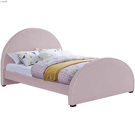Brody Pink Velvet Bed By Meridian Furniture