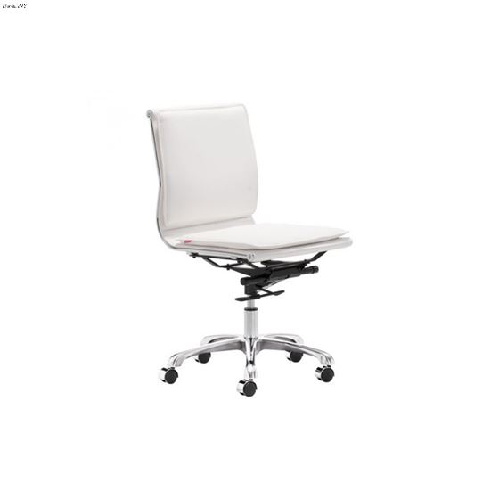 Lider Plus Armless Office Chair - White