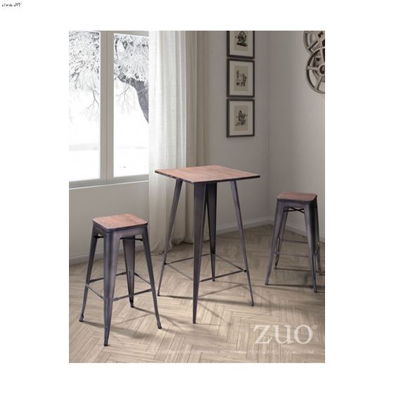 Titus Bar Table 601188 Rustic Wood - 3