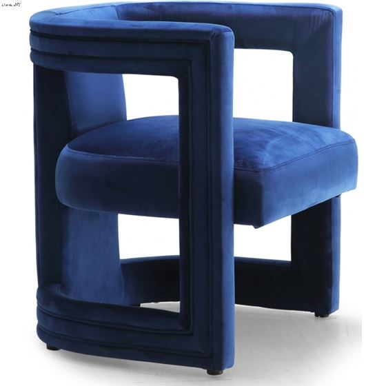 Blair Navy Velvet Upholstered Accent Chair