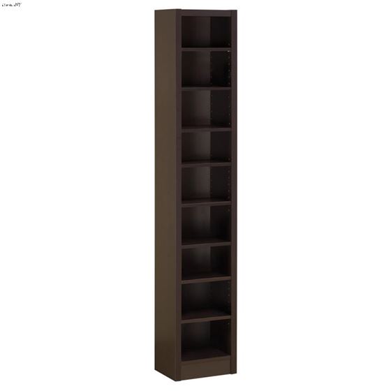 8 Shelf Compact Cappuccino Bookcase 800285 By Coaster