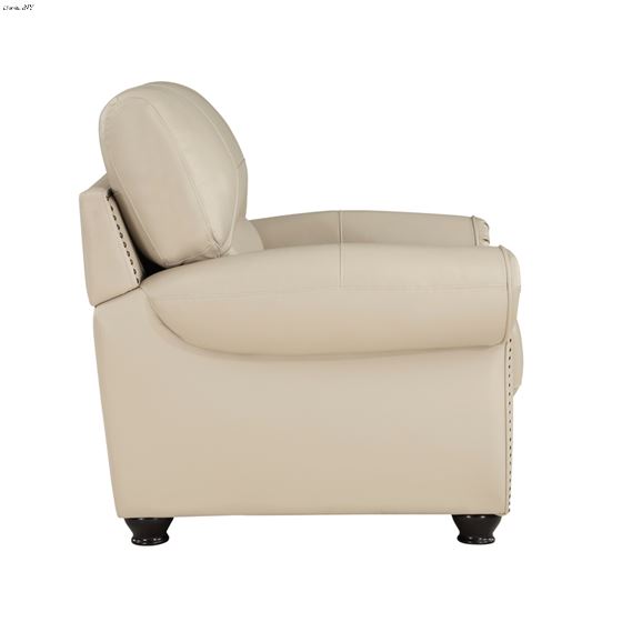 Foxborough Cream Leather Rolled Arm Chair 9269C-3