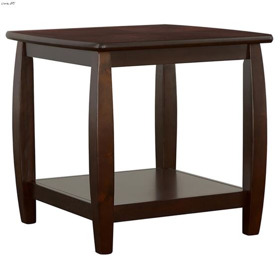 Dixon Espresso Square Wood End Table 701077 By Coaster