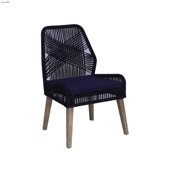 Sorrel Navy Woven Rope Back Dining Chair 110034 - Set of 2 By Coaster