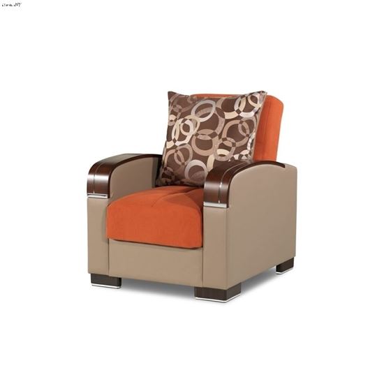 Mobimax Orange Fabric Chair Mobimax Chair - Orange by CasaMode