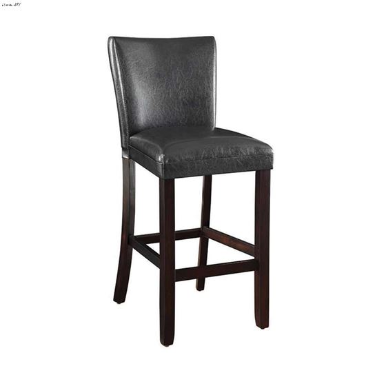 Black Leatherette Upholstered Bar Stool 100056 - Set of 2 By Coaster