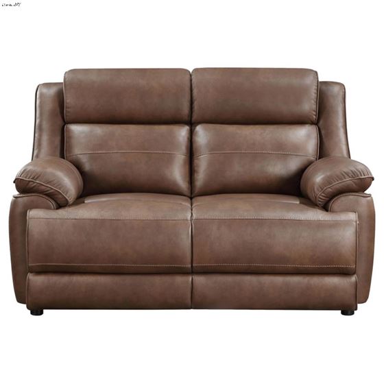 Ellington Dark Brown Padded Arm Loveseat 508282-3