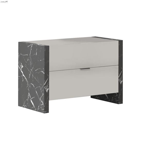 Stonage Premium Light Grey 2 Drawer Nightstand By J&M Furniture