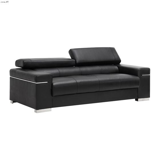 Soho Black Leather Sofa and Love Seat 3