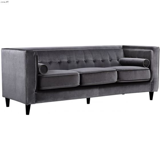 Taylor Grey Velvet Tufted Sofa Taylor_Sofa_Grey by Meridian Furniture