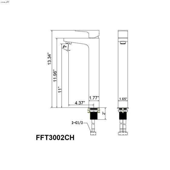 Vanity Faucet FFT3002CH-3