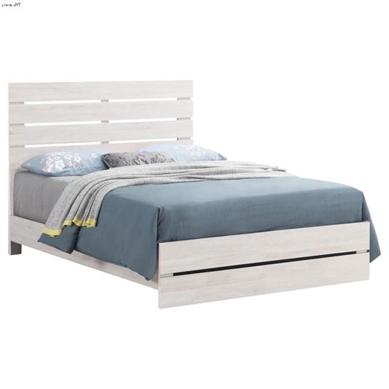 Marion Coastal White Wood Panel Bed 207051 By Coaster