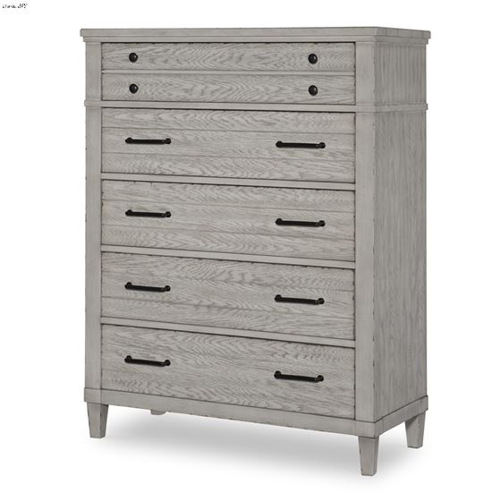 Belhaven Five Drawer Chest in Weathered Plank Finish Wood By Legacy Classic