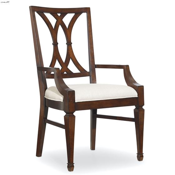 Palisade Walnut Splat Back Arm Chair - Set of 2 By Hooker Furniture