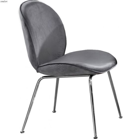 Paris Grey Upholstered Velvet Dining Chair - Chr-3