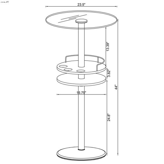 Coaster Gianella Round Bistro Bar Table 120715 2