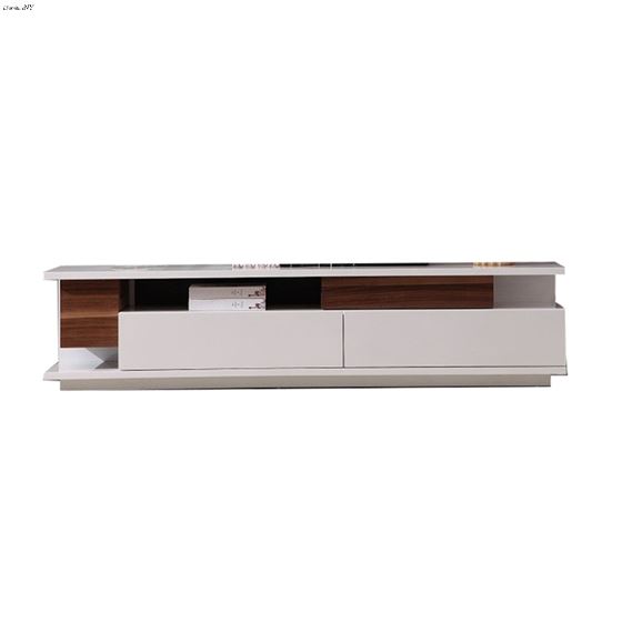 Modern TV061 White and Walnut 71 inch TV Stand by J&M