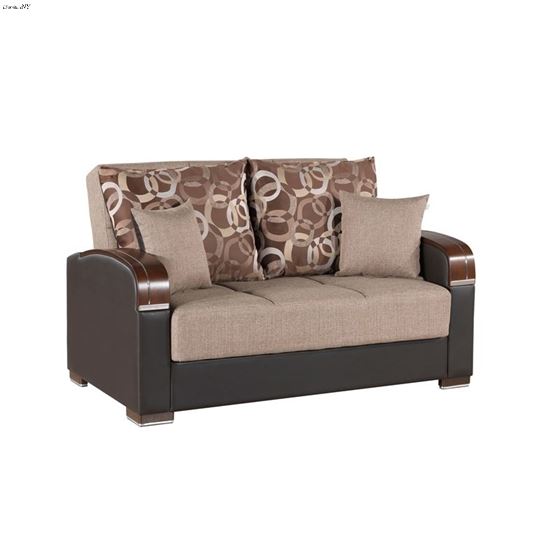 Mobimax Brown Fabric Love Seat Mobimax Love Seat - Brown by CasaMode